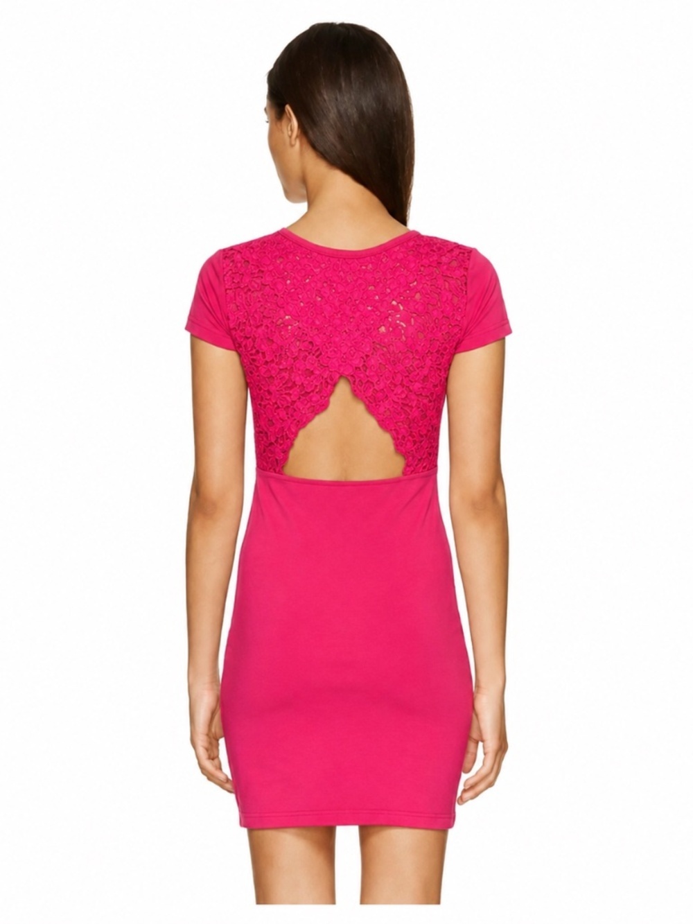 Aritzia Lace Open Back Bodycon Dress – Hot Pink/Fuchsia – Size XXS